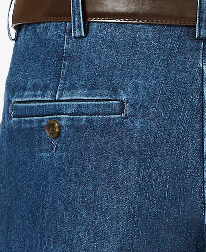 Men's Stretch Denim Classic-Fit Flat Front Pants - thumbnail 5