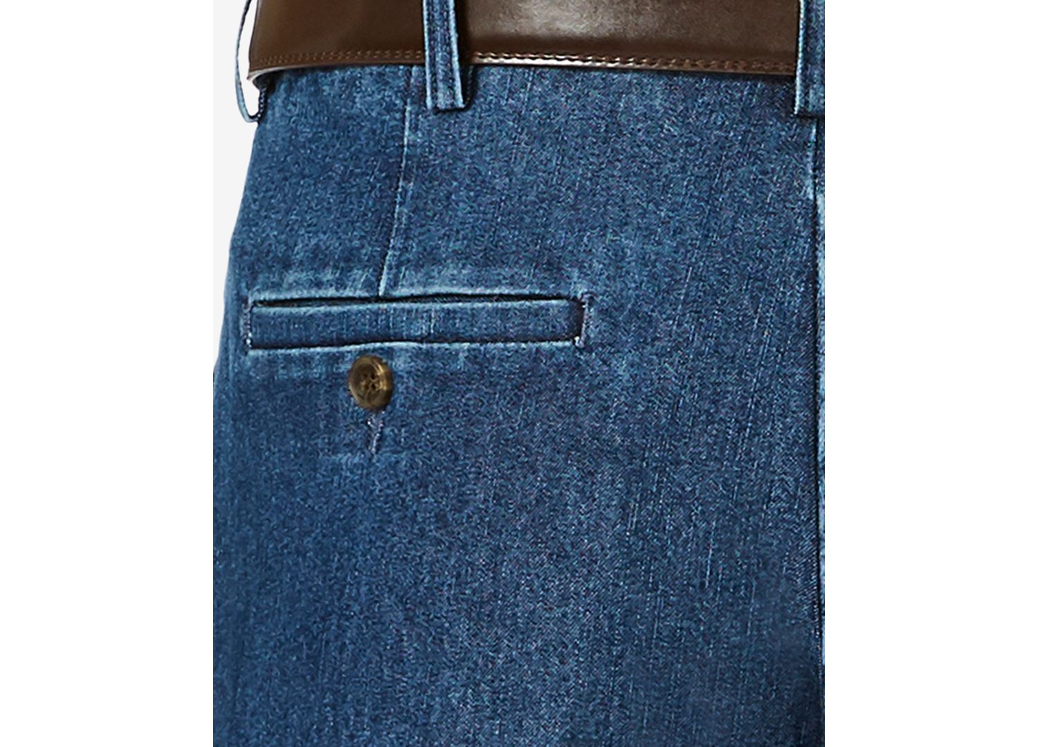 Men's Stretch Denim Classic-Fit Flat Front Pants