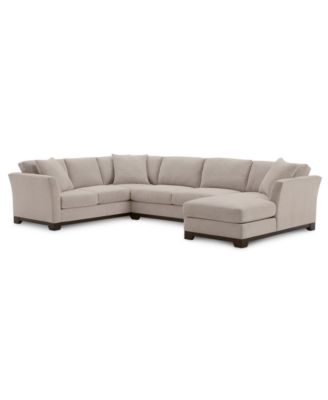Elliot II 138" Fabric 3-Pc. Chaise Sectional, Created for Macy's