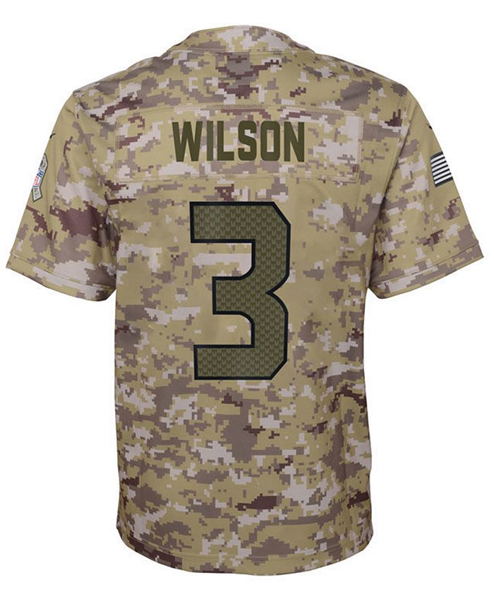 Nike Russell Wilson Seattle Seahawks Salute To Service Jersey 2018, Big ...