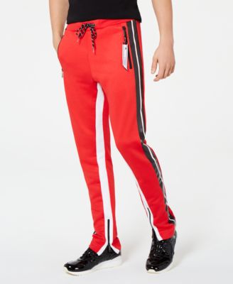 mens joggers with ankle zip