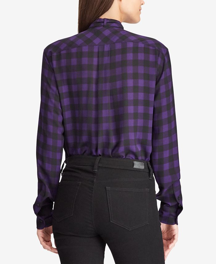 Lauren Ralph Lauren Plaid Ruffled Shirt Macy's