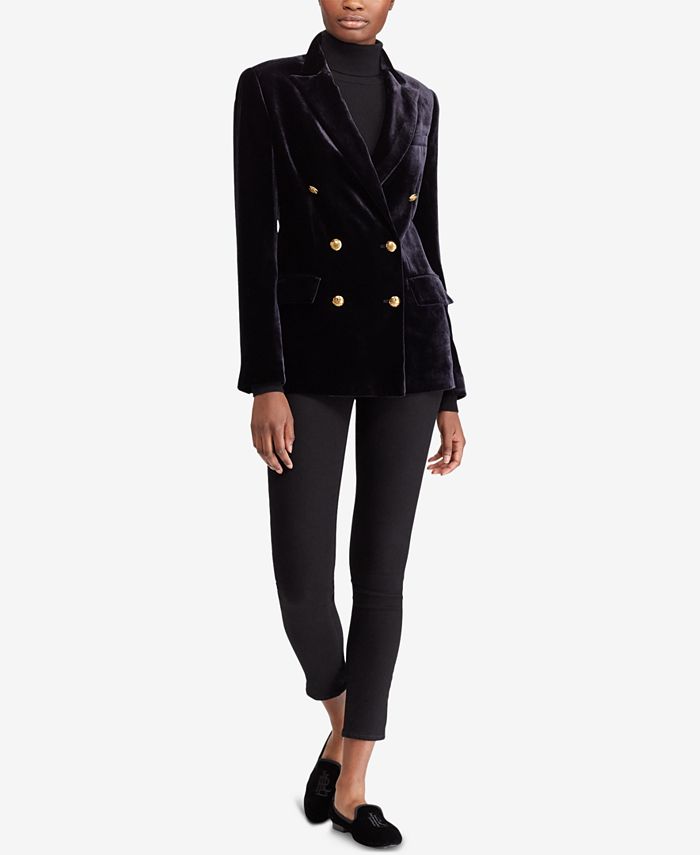 Lauren Ralph Lauren DoubleBreasted Velvet Blazer Macy's