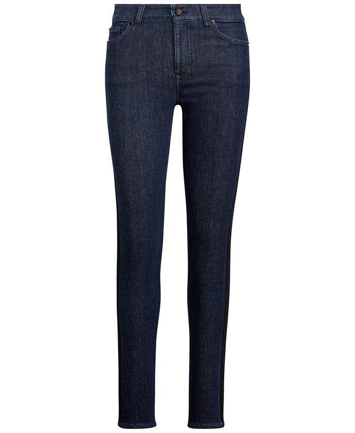 Lauren Ralph Lauren Striped Regal Skinny Jeans - Macy's