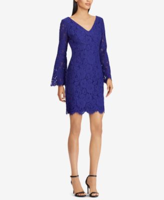 ralph lauren lace bell sleeve dress