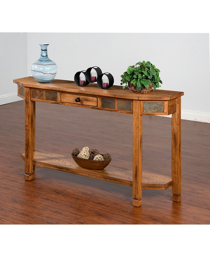 Sunny Designs Sedona Rustic Oak Entry Console - Macy's