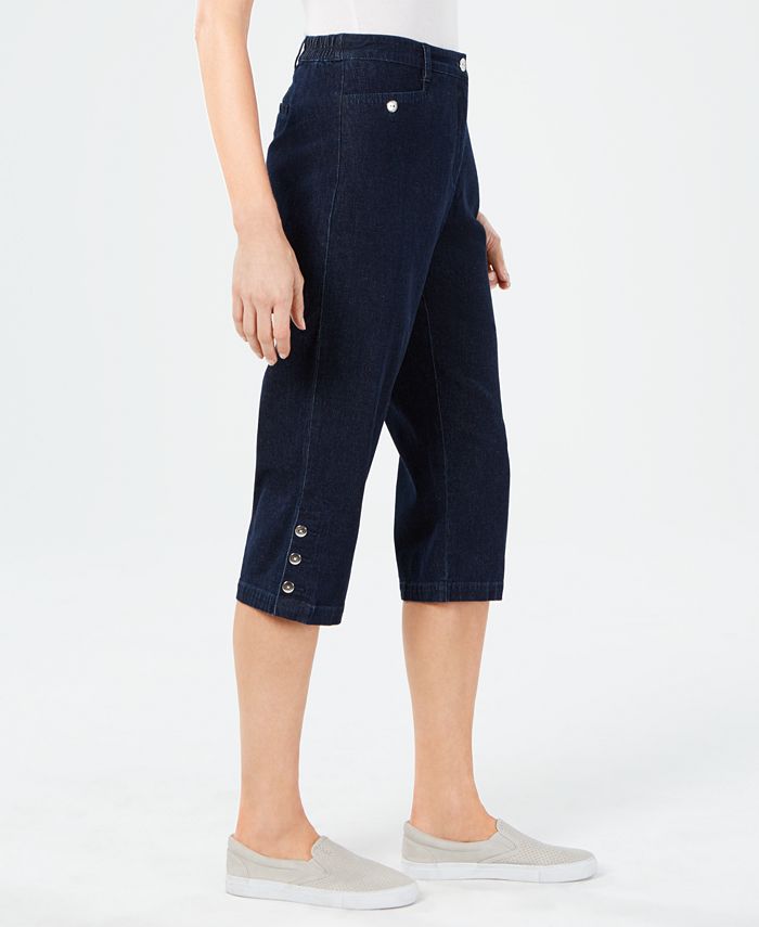 karen scott denim capris