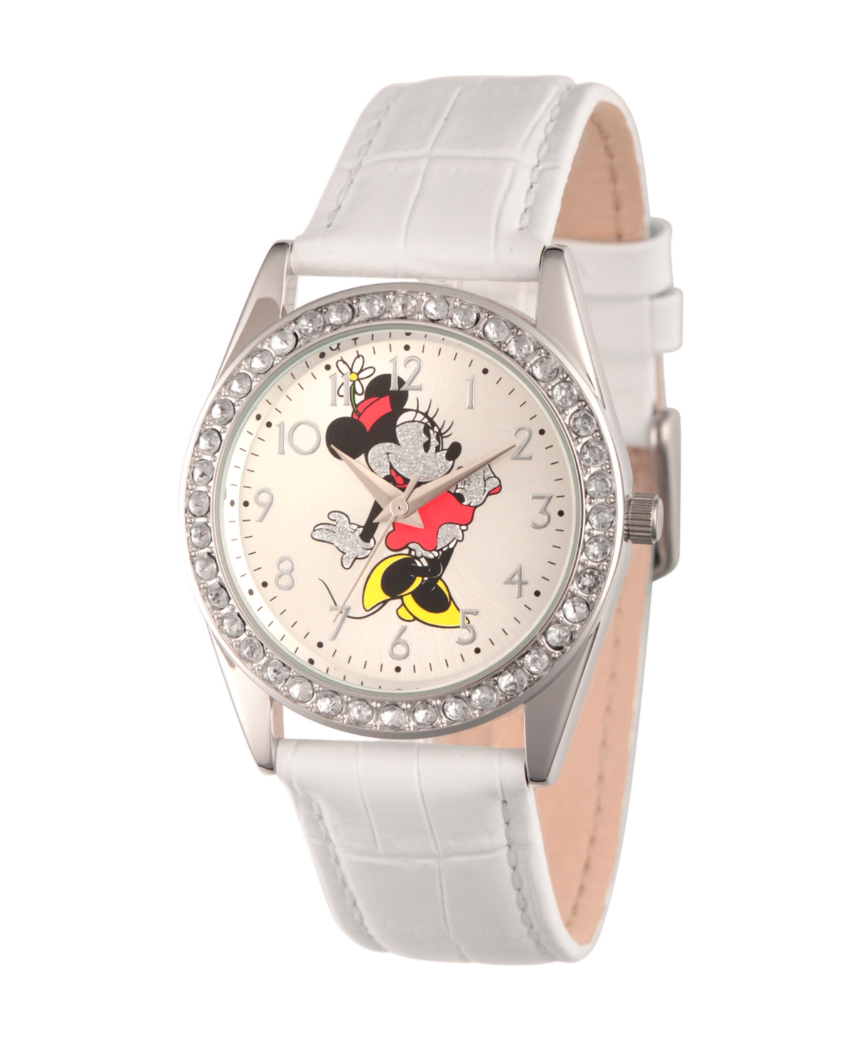 Ewatchfactory Disney Minnie Mouse Women's Silver Alloy Glitz Watch