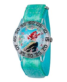 Disney Princess Ariel Girls' Clear Plastic Time Teacher Watch