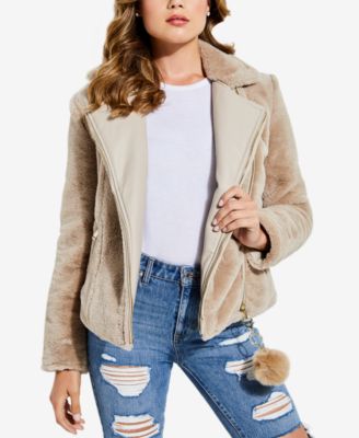 guess mixed media reversible jacket