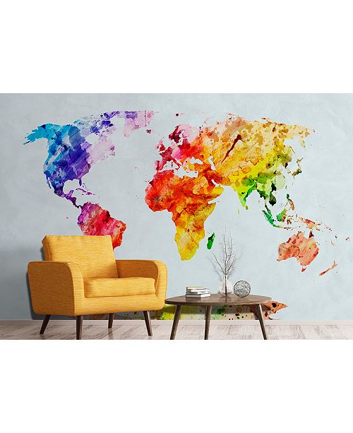 Brewster Home Fashions World Map Wall Mural Reviews Wallpaper Home Decor Macy S