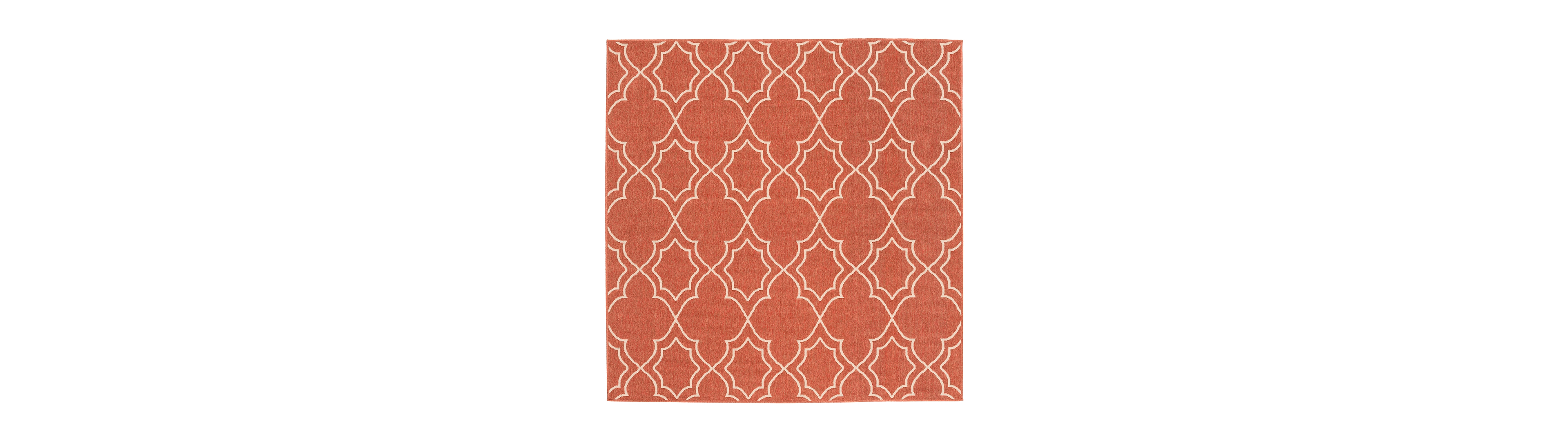 Closeout! Livabliss Alfresco Alf-9591 Rust 7'3" Square Area Rug, Indoor/Outdoor