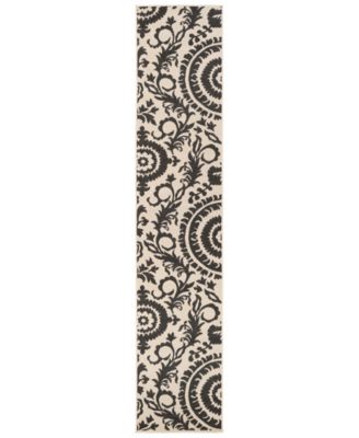 Livabliss - Alfresco ALF-9612 Black 2'3" x 11'9" Runner Area Rug