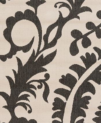 Surya - Alfresco ALF-9612 Black 7'3" Round Area Rug