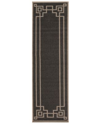 Livabliss - Alfresco ALF-9630 Black 2'3" x 7'9" Runner Area Rug