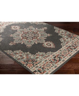 Alfresco ALF-9671 Black 8'9" x 12'9" Area Rug, Indoor/Outdoor