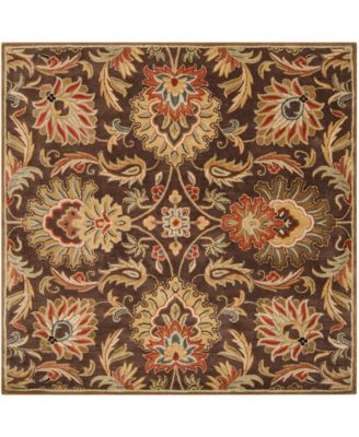 Livabliss - Caesar CAE-1028 Dark Brown 8' Square Area Rug