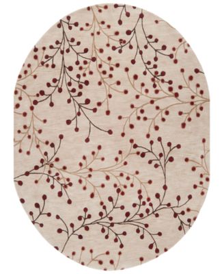 Livabliss - Athena ATH-5053 Burgundy 8' x 10' Oval Area Rug