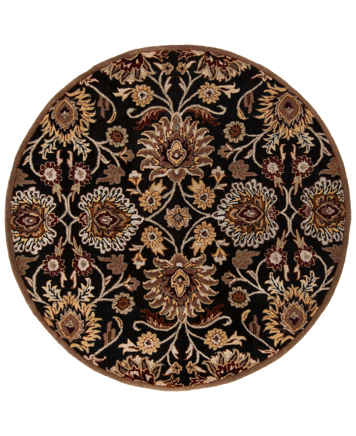Surya Caesar Cae-1053 Black 8' Round Area Rug - Black