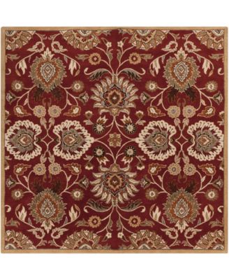 Livabliss - Caesar CAE-1061 Burgundy 6' Square Area Rug