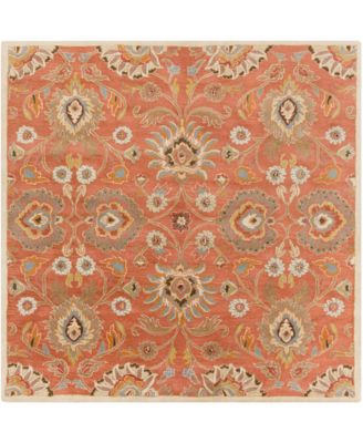 Livabliss - Caesar CAE-1107 Burnt Orange 6' Square Area Rug