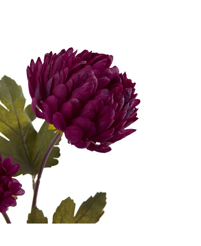 Nearly Natural 29In. Chrysanthemum Artificial Flower, Set of 12 Macy's