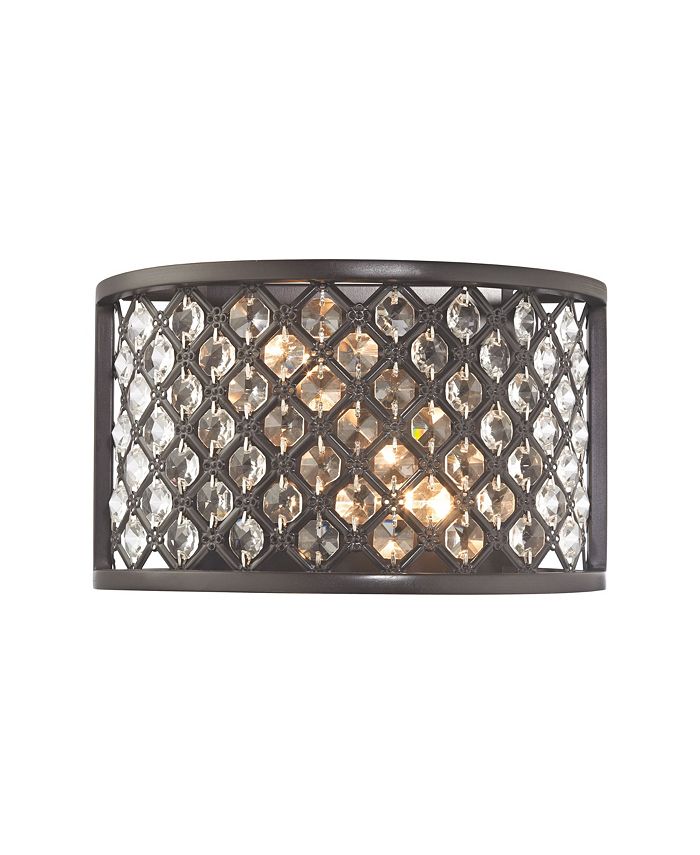 ELK Lighting Genevieve 2 Light Wall Sconce in Oil Rubbed Bronze - Macy's