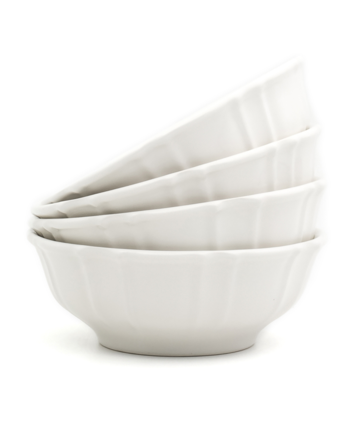 Chloe 4 Piece White Cereal Bowl Set - Soft White