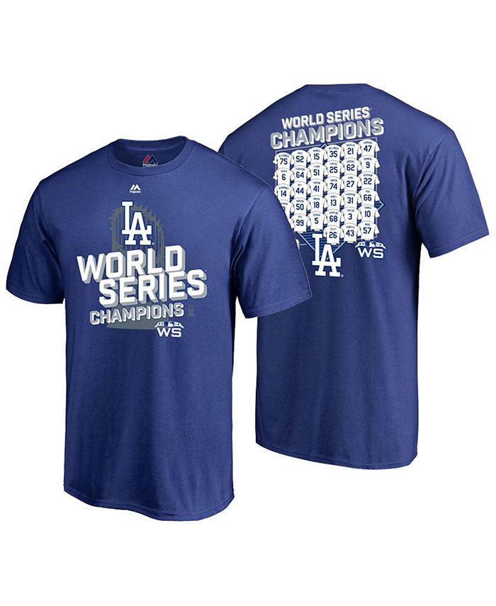 Majestic Men's Los Angeles Dodgers World Series Champ Roster of