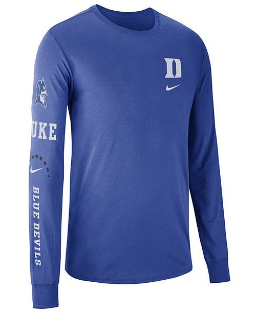 Nike Men's Duke Blue Devils Long Sleeve Basketball T-Shirt & Reviews ...