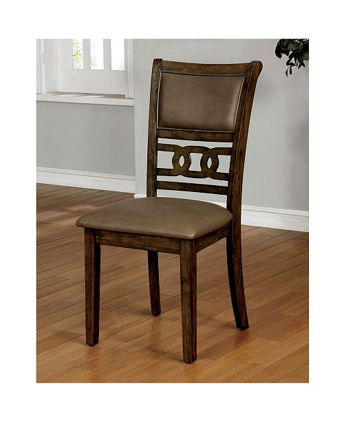 Furniture Of America Vandusen I Leatherette Dining Chair Set Of 2 Reviews Furniture Macy S