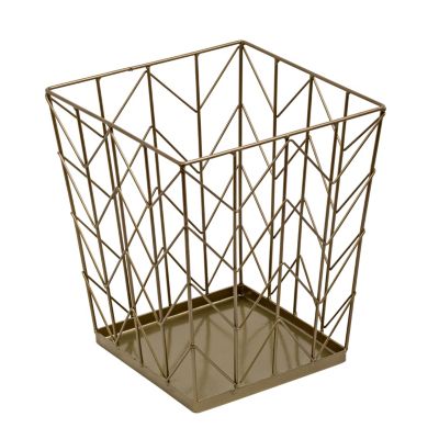 Honey Can Do - Chevron Wire Waste Basket