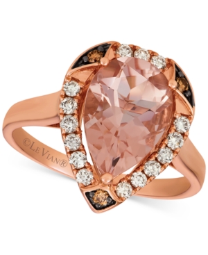 image of Le Vian Morganite (2-1/3 ct. t.w.) & Diamond (1/3 ct. t.w.) Ring in 14k Rose Gold
