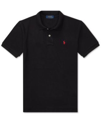 Polo Ralph Lauren Big Boys Cotton Mesh Logo Polo Shirt - Macy's