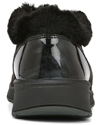 bzees golden fur trim washable slip on sneakers