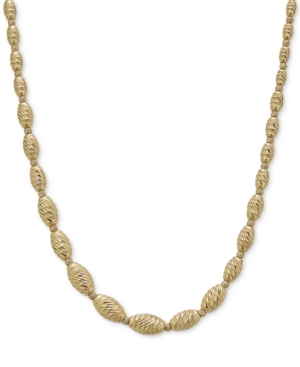 image of Textured Bead Graduated Collar Necklace in 14k Gold-Plated Sterling Silver, 17-1/2