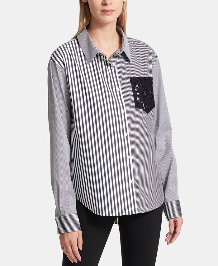 DKNY MixedMedia Shirt Macy's