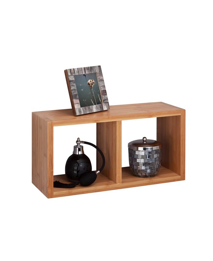 Honey Can Do Bamboo Double Cube Wall Shelf Macy's