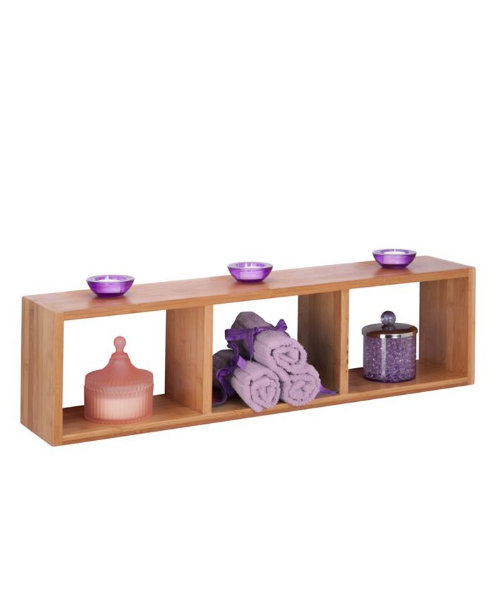 Honey Can Do Bamboo Triple Cube Wall Shelf Macy's
