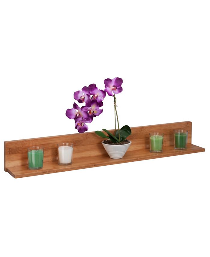 Honey Can Do Bamboo L Shaped Wall Shelf Macy's