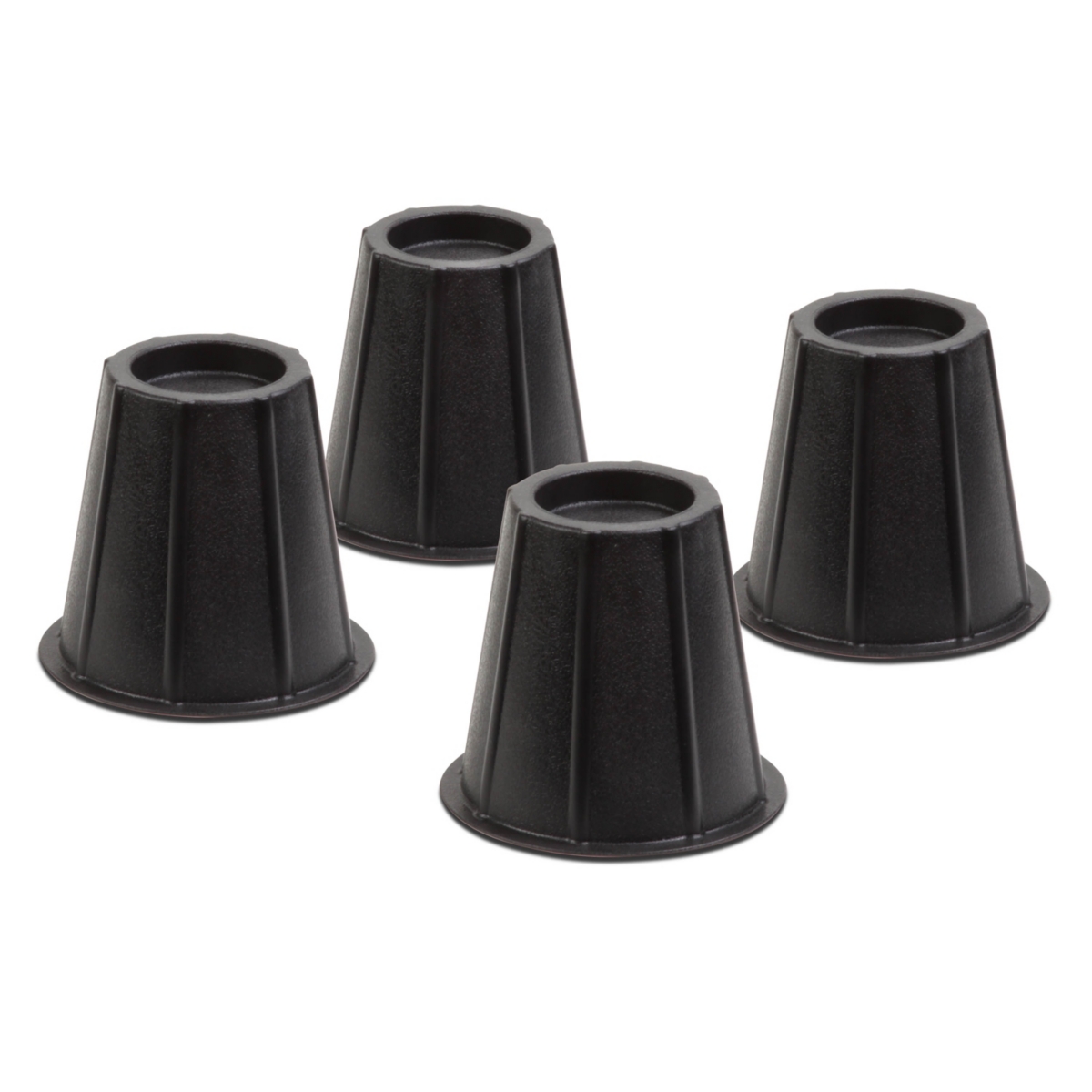 6" Round Bed Risers, Set of 4 - Black