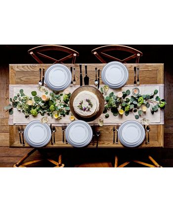 Lorren Home Trends - 57 Piece Porcelain Dinnerware Set, Service for 8