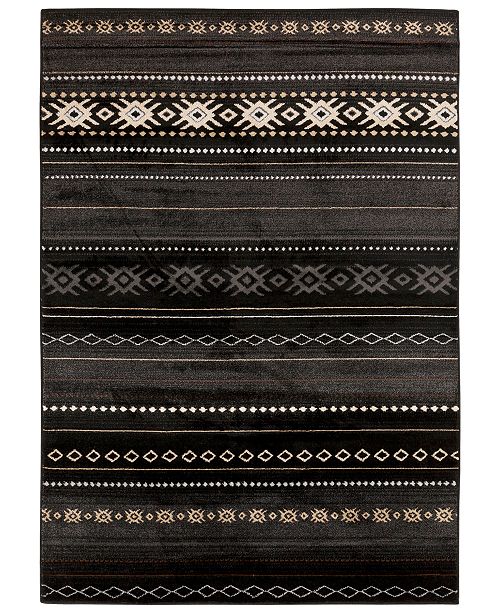Abbie Allie Rugs Paramount Par 1047 Black 7 9 X 11 2 Area Rug Reviews Rugs Macy S