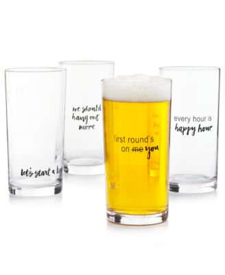 The Cellar - Words Pint Glasses, Set of 4