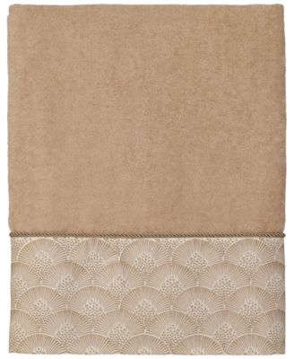 Deco Shells Bordered Cotton Bath Towel, 27" x 50"