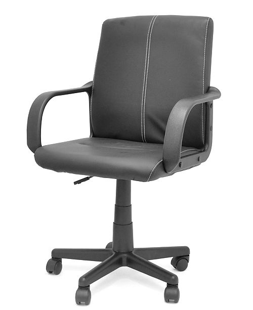 Idea Nuova Urban Living Tufted Leather Mid Back Rolling Office