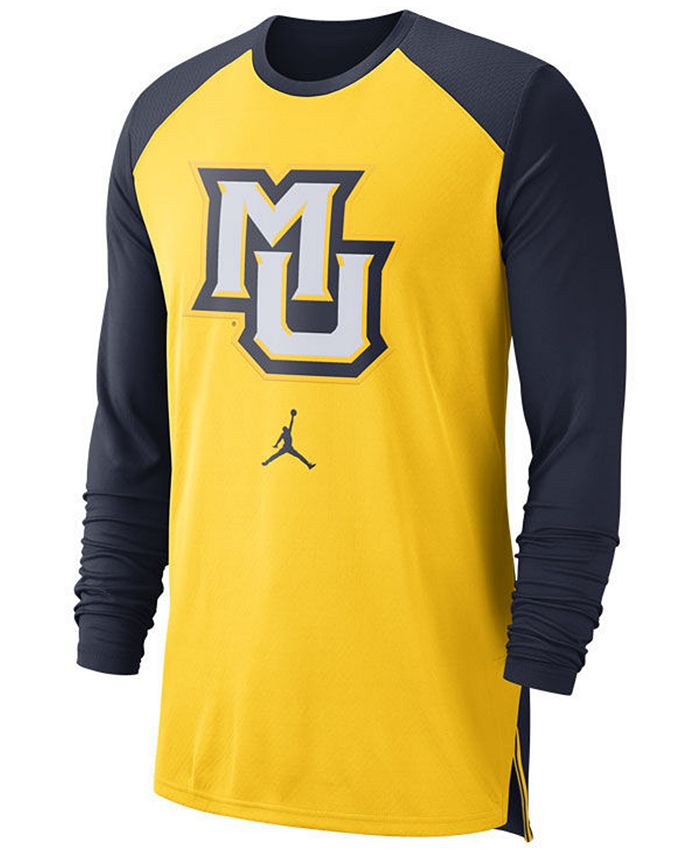 Nike Men's Marquette Golden Eagles Breathe Shooter Long Sleeve T-Shirt ...