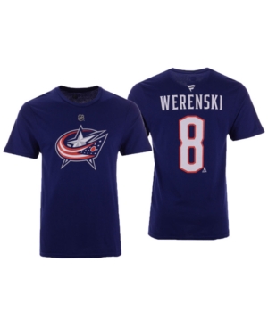 Majestic Men's Zachary Werenski Columbus Blue Jackets Authentic Stack Name & Number T-Shirt