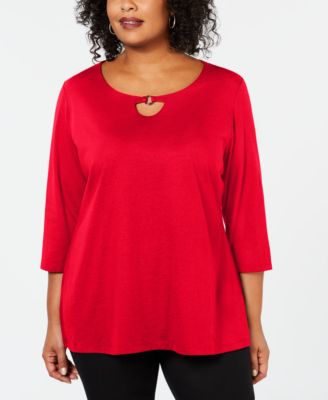 karen scott blouses at macy's