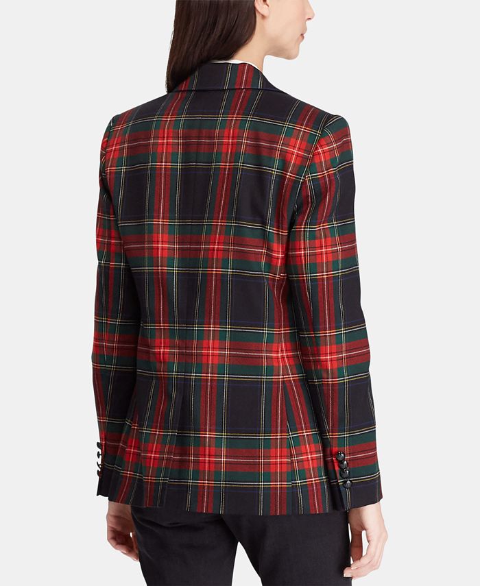 Lauren Ralph Lauren Tartan Crest Twill Plaid Blazer - Macy's